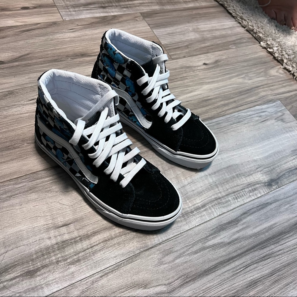Vans Sk8-Hi Butterfly Check Black & White Skate Shoes